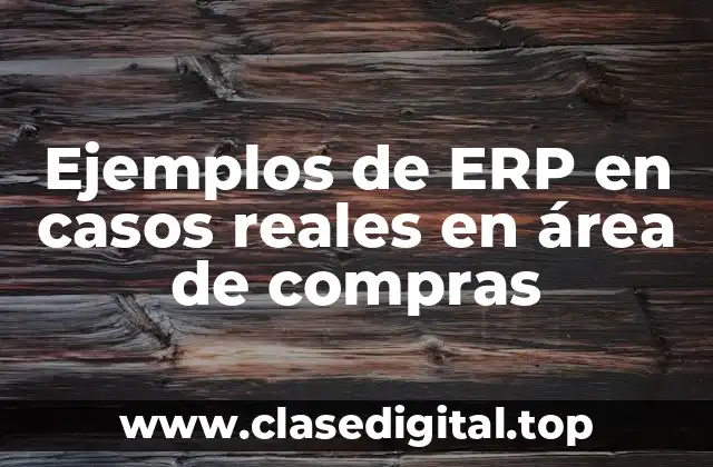 Ejemplos de ERP en casos reales en área de compras