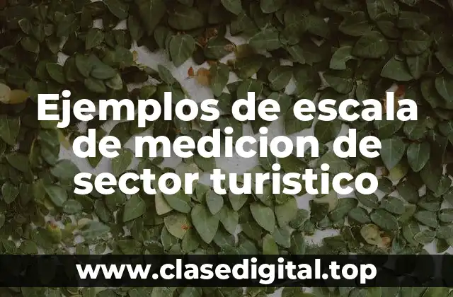 Ejemplos de escala de medicion de sector turistico