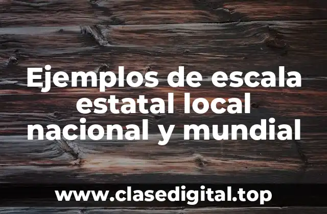 Ejemplos de escala estatal local nacional y mundial