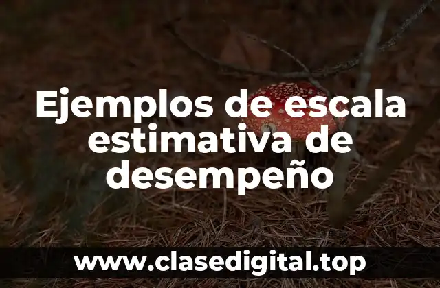 Ejemplos de escala estimativa de desempeño