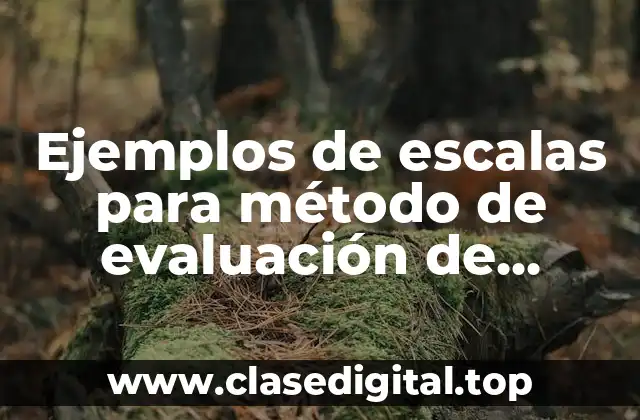 Ejemplos de escalas para método de evaluación de escalas