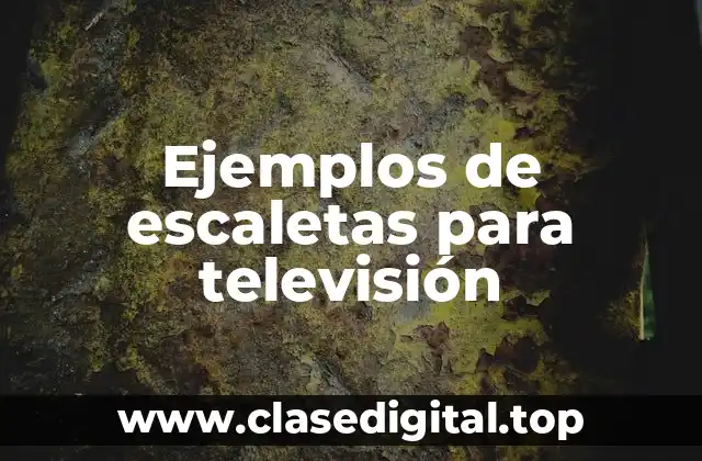 Ejemplos de escaletas para televisión