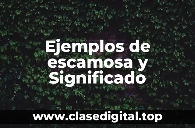 Ejemplos de escamosa y Significado