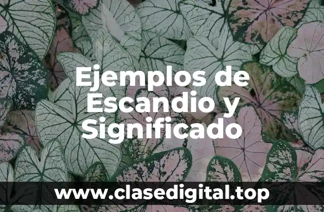 Ejemplos de Escandio