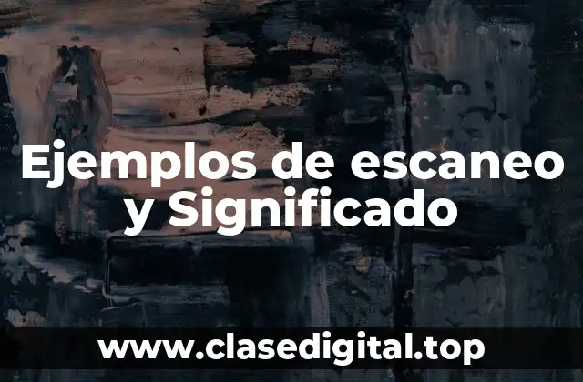 Ejemplos de escaneo y Significado