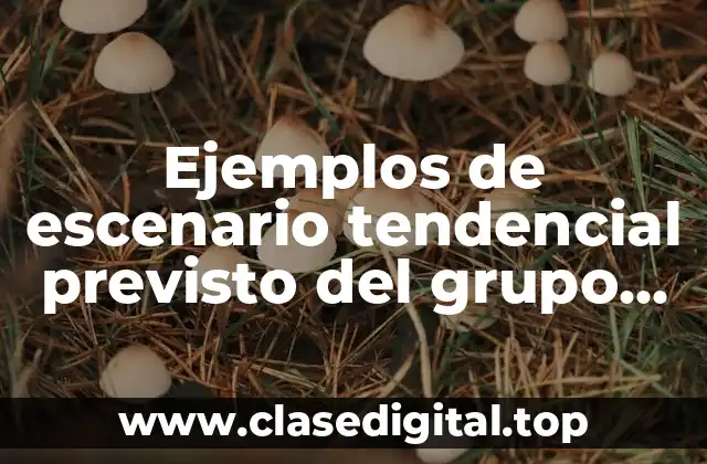 Ejemplos de escenario tendencial previsto del grupo de productores agricolas y Significado
