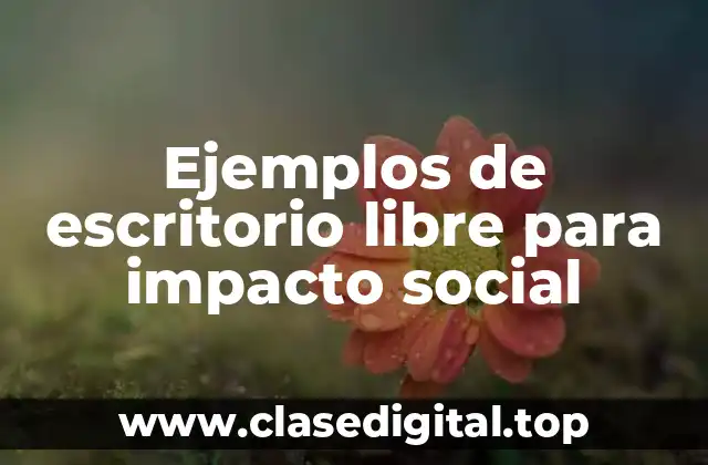 Ejemplos de escritorio libre para impacto social