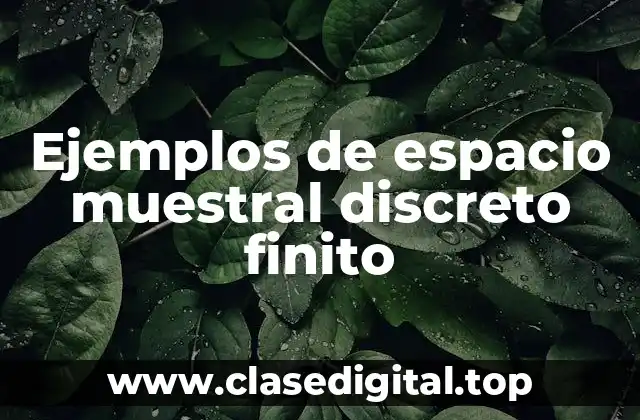 Ejemplos de espacio muestral discreto finito