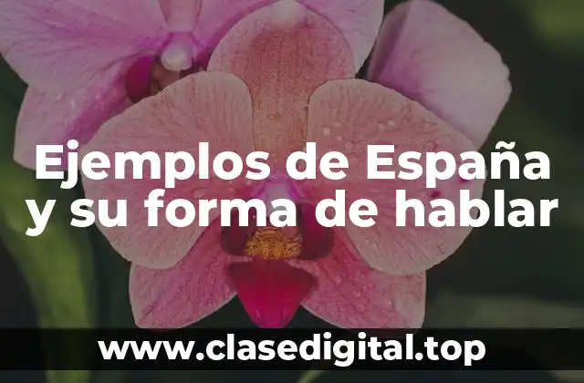Ejemplos de España y su forma de hablar