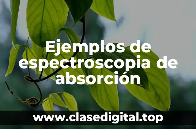 Ejemplos de espectroscopia de absorción