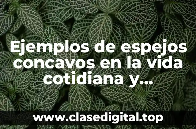 Ejemplos de espejos concavos en la vida cotidiana y Significado