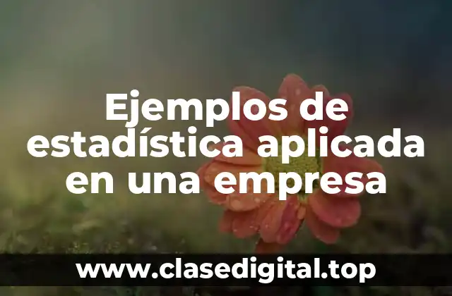 Ejemplos de estadística aplicada en una empresa