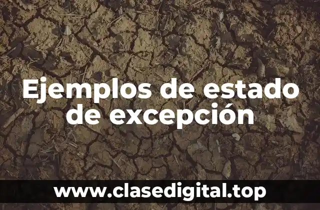 Ejemplos de estado de excepción