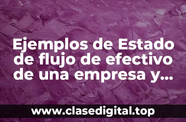 Ejemplos de Estado de flujo de efectivo de una empresa y Significado