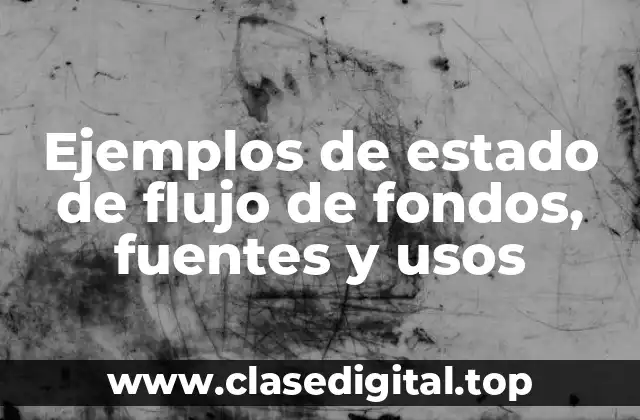 Ejemplos de estado de flujo de fondos, fuentes y usos