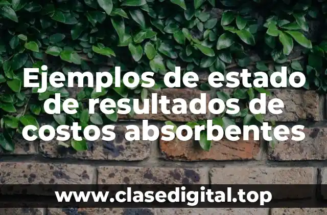Ejemplos de estado de resultados de costos absorbentes