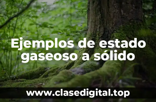 Ejemplos de estado gaseoso a sólido