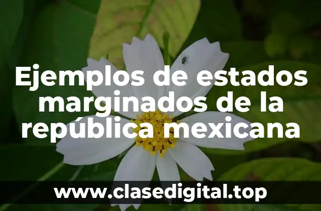 Ejemplos de estados marginados de la república mexicana
