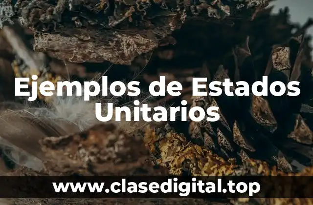 Ejemplos de Estados Unitarios
