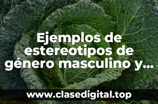 Ejemplos de estereotipos de género masculino y femenino