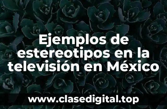 Ejemplos de estereotipos en la televisión en México