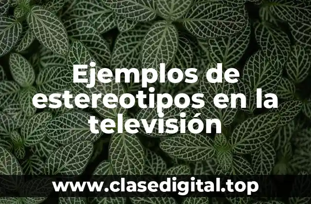 Ejemplos de estereotipos en la televisión