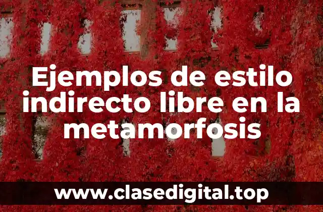 Ejemplos de estilo indirecto libre en la metamorfosis