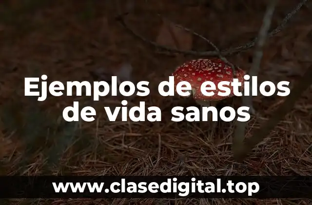 Ejemplos de estilos de vida sanos