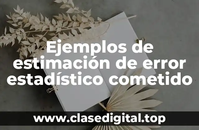 Ejemplos de estimación de error estadístico cometido