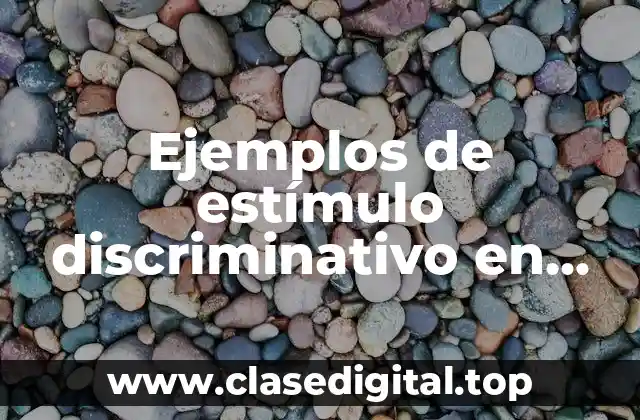 Ejemplos de estímulo discriminativo en niños y Significado