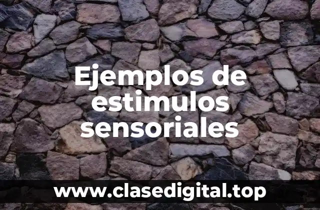Ejemplos de estimulos sensoriales
