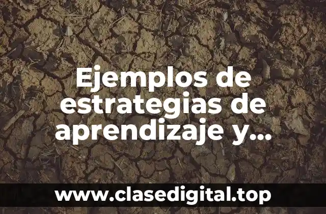 Ejemplos de estrategias de aprendizaje y técnicas de estudio y Significado