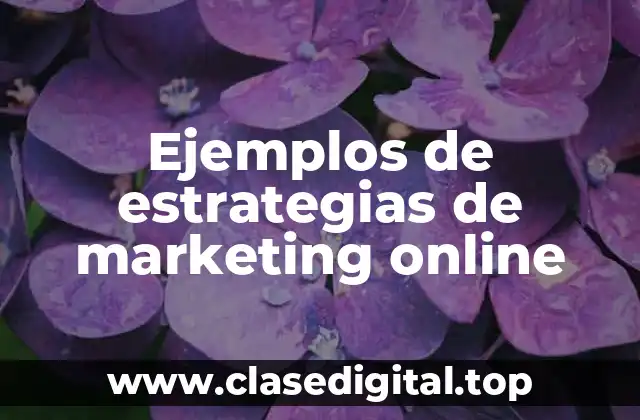 Ejemplos de estrategias de marketing online
