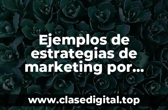 Ejemplos de estrategias de marketing por internet