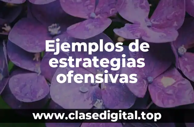 Ejemplos de estrategias ofensivas
