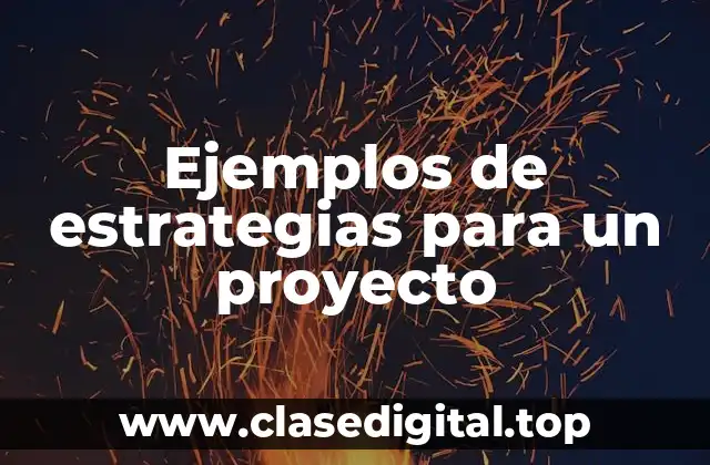 Ejemplos de estrategias para un proyecto