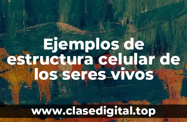 Ejemplos de estructura celular de los seres vivos