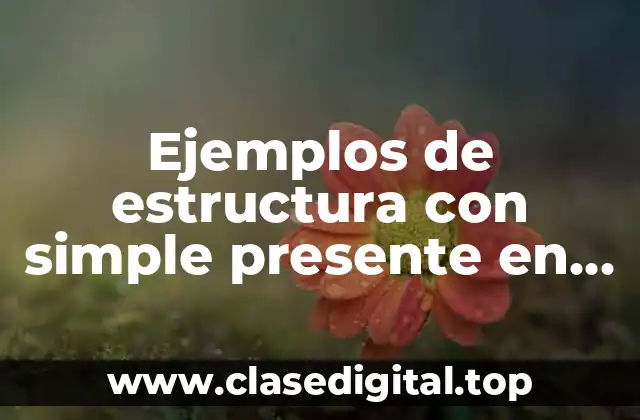 Ejemplos de estructura con simple presente en inglés