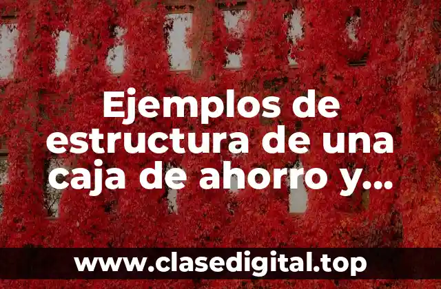 Ejemplos de estructura de una caja de ahorro y Significado