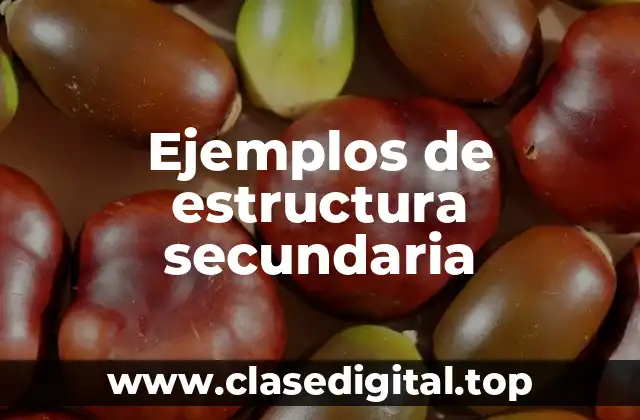 Ejemplos de estructura secundaria