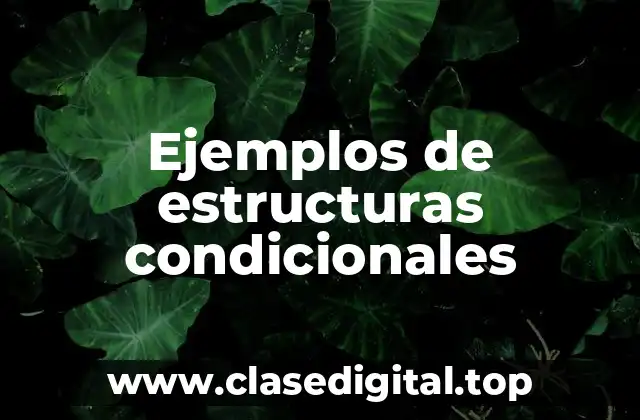 Ejemplos de estructuras condicionales