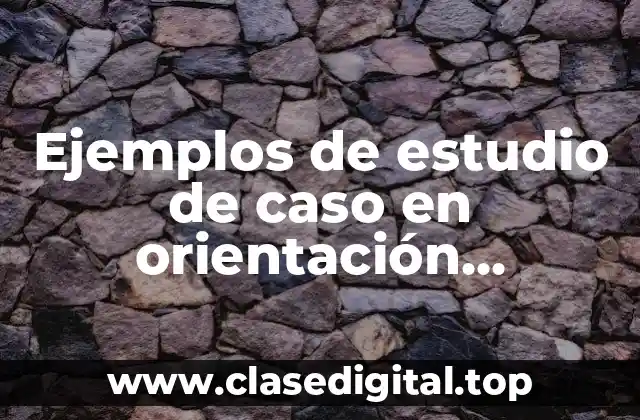 Ejemplos de estudio de caso en orientación educativa