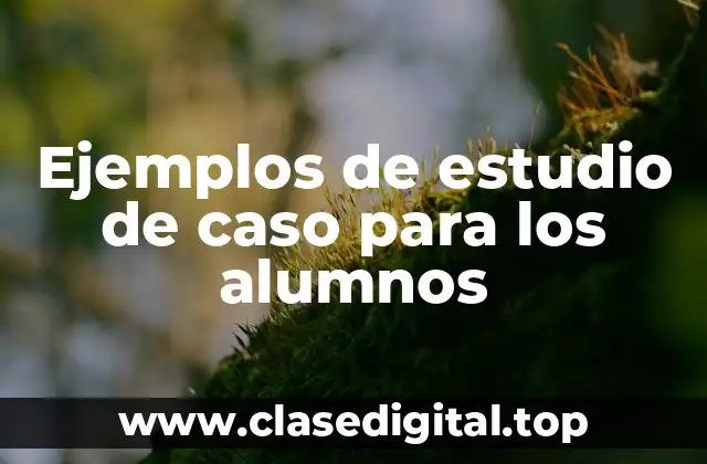 Ejemplos de estudio de caso para los alumnos