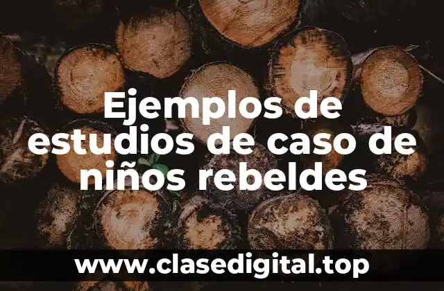 Ejemplos de estudios de caso de niños rebeldes