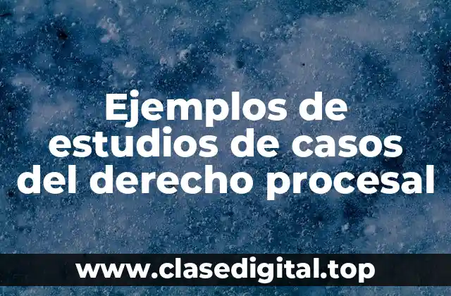 Ejemplos de estudios de casos del derecho procesal
