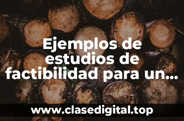Ejemplos de estudios de factibilidad para un programa educativo