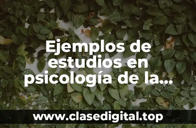 Ejemplos de estudios en psicología de la salud Prezi