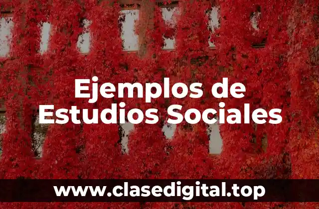 Ejemplos de Estudios Sociales