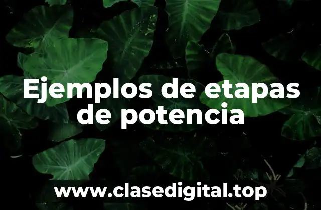 Ejemplos de etapas de potencia