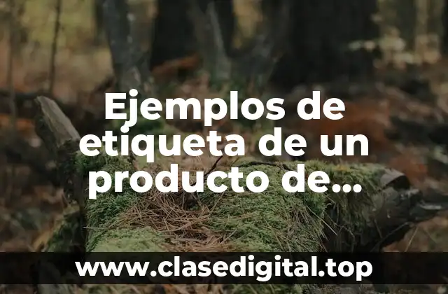 Ejemplos de etiqueta de un producto de perfume natural